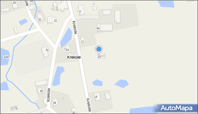 Krekole, Krekole, 13, mapa Krekole