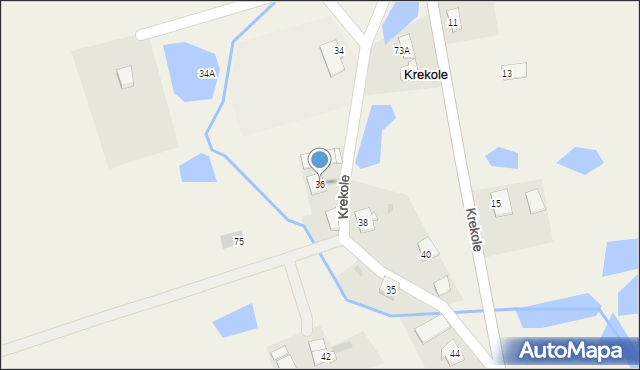 Krekole, Krekole, 36, mapa Krekole