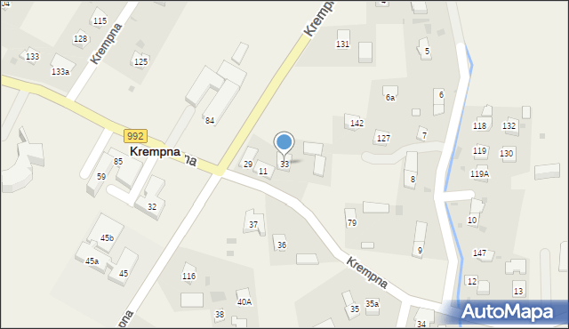 Krempna, Krempna, 33, mapa Krempna