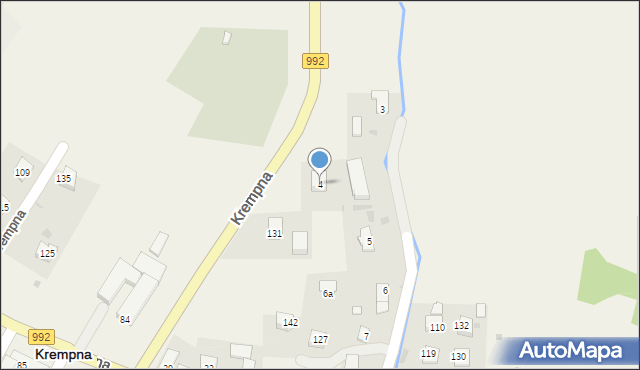 Krempna, Krempna, 4, mapa Krempna