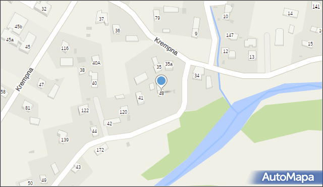 Krempna, Krempna, 48, mapa Krempna