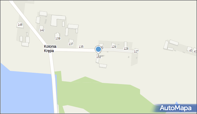 Krępa, Krępa, 132, mapa Krępa