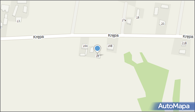 Krępa, Krępa, 16, mapa Krępa