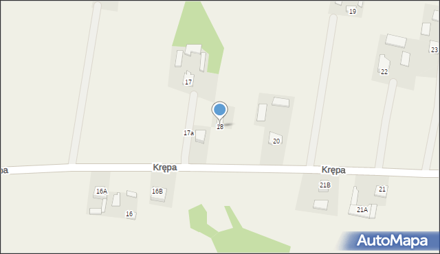 Krępa, Krępa, 18, mapa Krępa