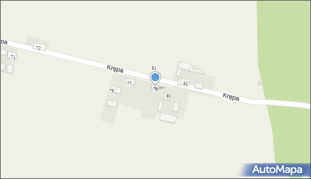 Krępa, Krępa, 78, mapa Krępa