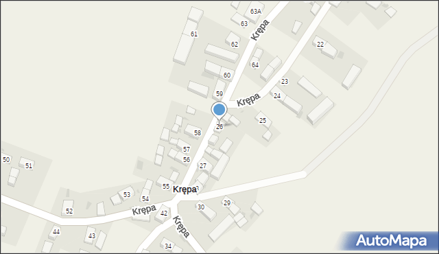 Krępa, Krępa, 26, mapa Krępa