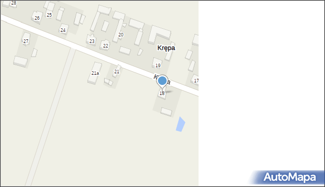 Krępa, Krępa, 18, mapa Krępa