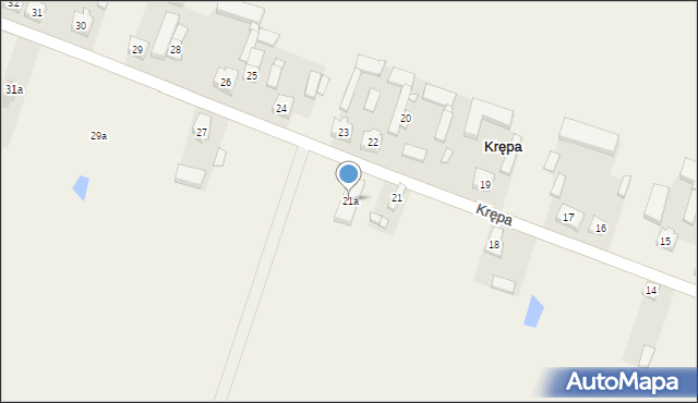 Krępa, Krępa, 21a, mapa Krępa