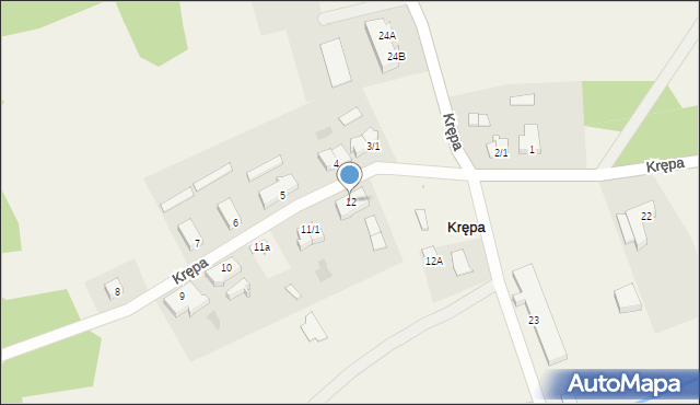 Krępa, Krępa, 12, mapa Krępa