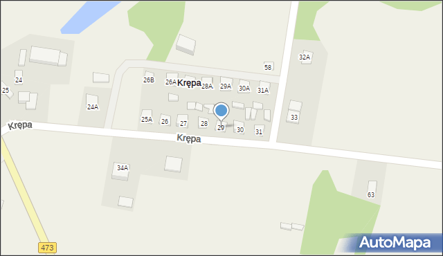 Krępa, Krępa, 29, mapa Krępa