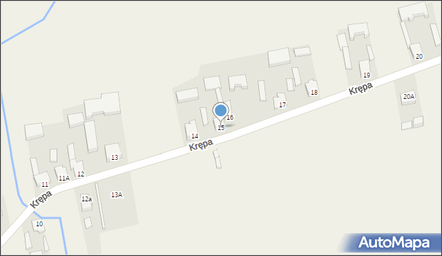 Krępa, Krępa, 15, mapa Krępa