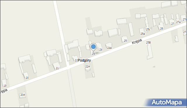 Krępa, Krępa, 23, mapa Krępa