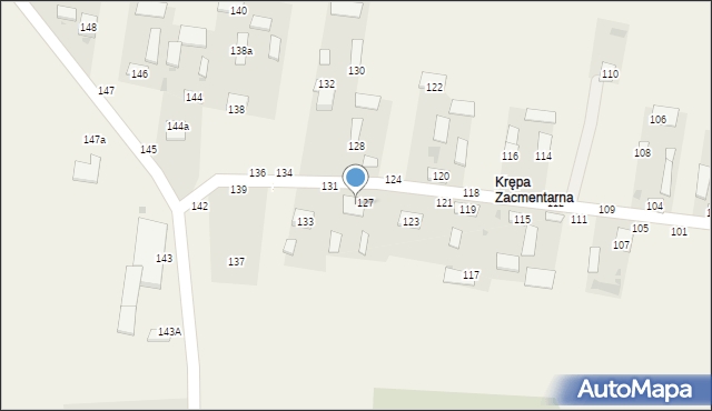 Krępa Kościelna, Krępa Kościelna, 129, mapa Krępa Kościelna