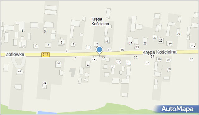 Krępa Kościelna, Krępa Kościelna, 8, mapa Krępa Kościelna