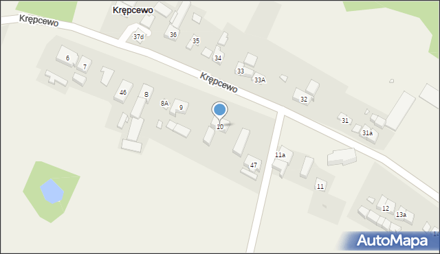 Krępcewo, Krępcewo, 10, mapa Krępcewo