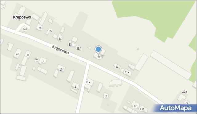 Krępcewo, Krępcewo, 32, mapa Krępcewo