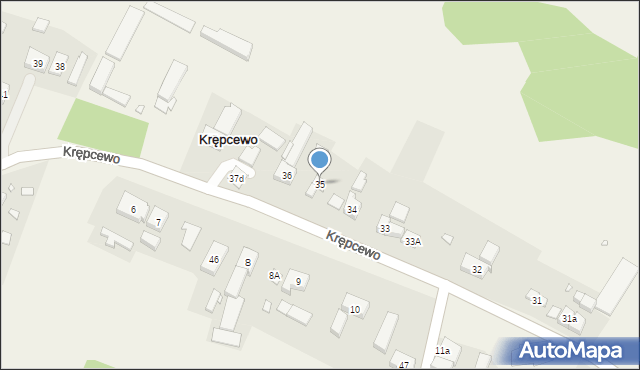 Krępcewo, Krępcewo, 35, mapa Krępcewo