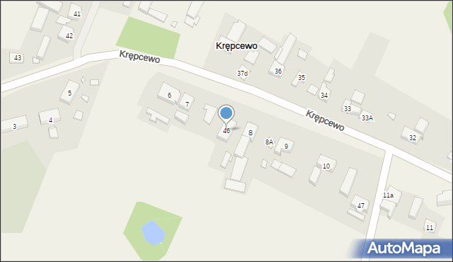 Krępcewo, Krępcewo, 46, mapa Krępcewo