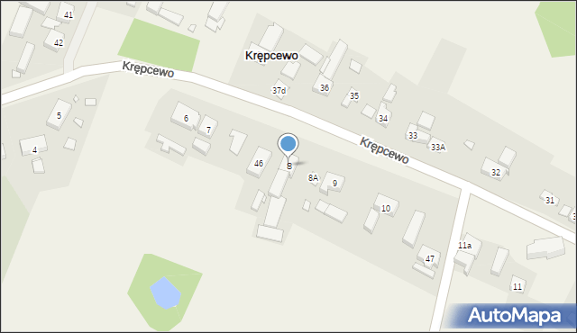 Krępcewo, Krępcewo, 8, mapa Krępcewo