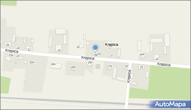 Krępica, Krępica, 18, mapa Krępica