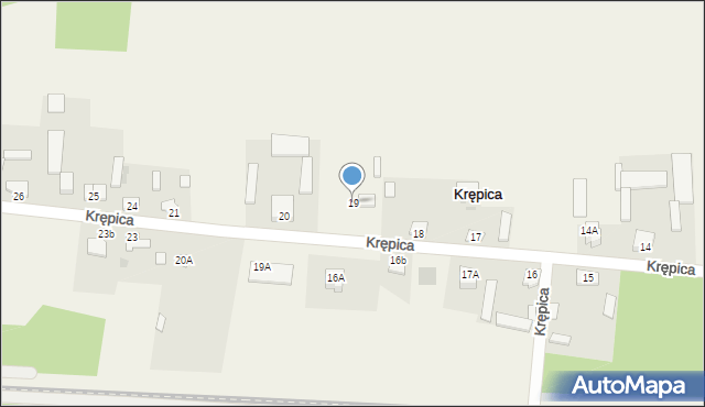 Krępica, Krępica, 19, mapa Krępica