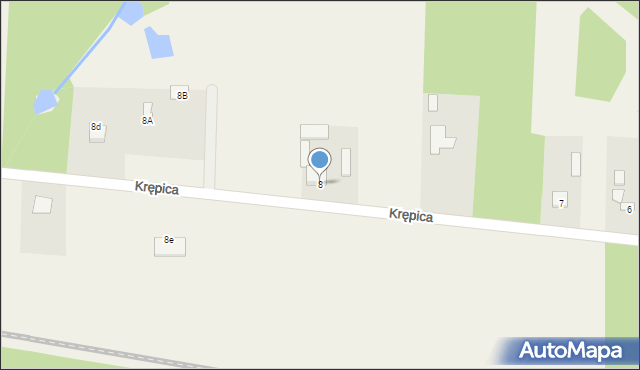 Krępica, Krępica, 8, mapa Krępica