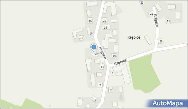 Krępice, Krępice, 13a, mapa Krępice