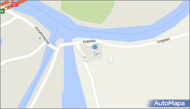 Krępiec, Krępiec, 11a, mapa Krępiec