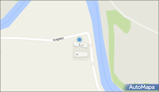 Krępiec, Krępiec, 7, mapa Krępiec