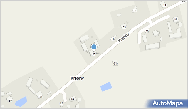 Krępiny, Krępiny, 37, mapa Krępiny