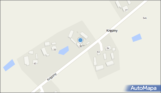 Krępiny, Krępiny, 38, mapa Krępiny