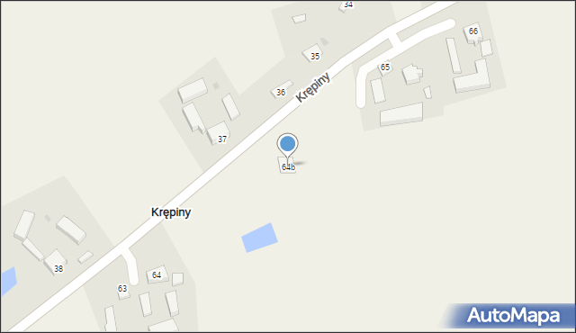 Krępiny, Krępiny, 64b, mapa Krępiny