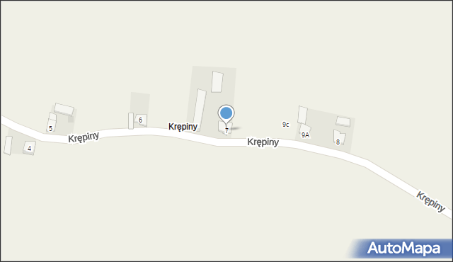 Krępiny Kolonia, Krępiny Kolonia, 7, mapa Krępiny Kolonia