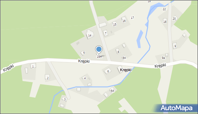 Krępki, Krępki, 14A, mapa Krępki