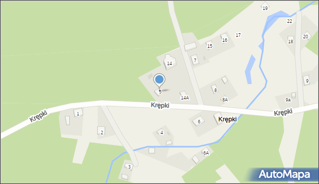 Krępki, Krępki, 5, mapa Krępki