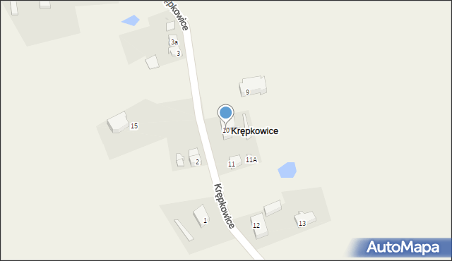 Krępkowice, Krępkowice, 10, mapa Krępkowice