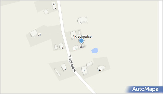 Krępkowice, Krępkowice, 11A, mapa Krępkowice