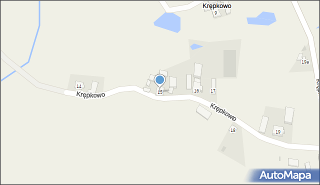 Krępkowo, Krępkowo, 15, mapa Krępkowo