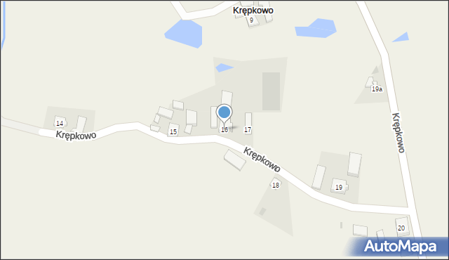 Krępkowo, Krępkowo, 16, mapa Krępkowo