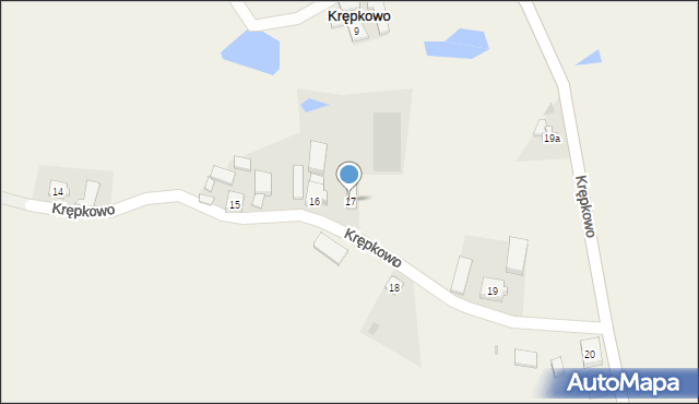 Krępkowo, Krępkowo, 17, mapa Krępkowo