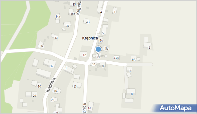 Krępnica, Krępnica, 11, mapa Krępnica