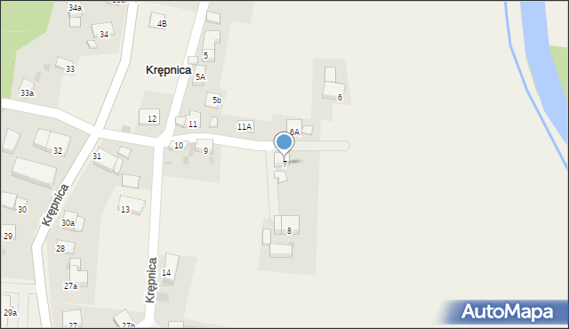 Krępnica, Krępnica, 7, mapa Krępnica