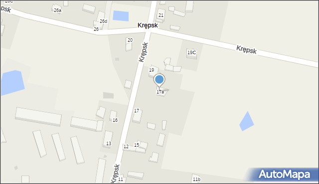 Krępsk, Krępsk, 17a, mapa Krępsk