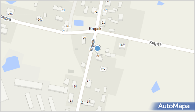 Krępsk, Krępsk, 19, mapa Krępsk