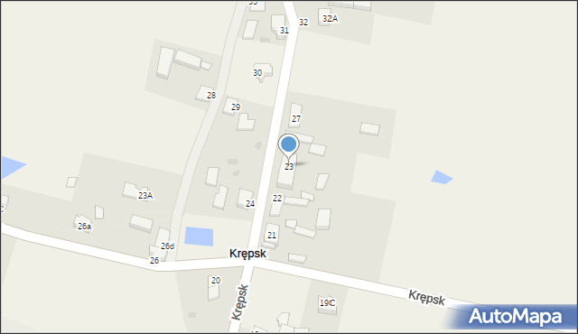 Krępsk, Krępsk, 23, mapa Krępsk