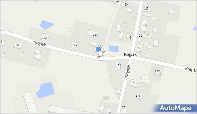 Krępsk, Krępsk, 26, mapa Krępsk