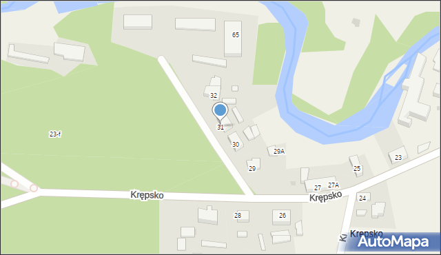 Krępsko, Krępsko, 31, mapa Krępsko