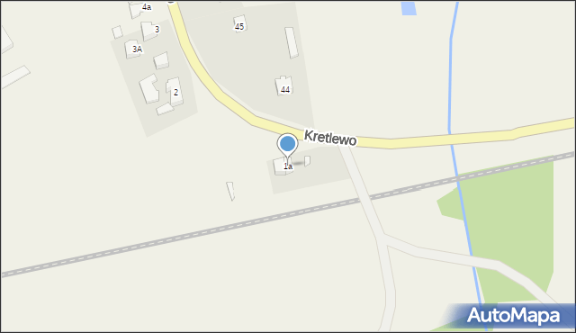 Kretlewo, Kretlewo, 1a, mapa Kretlewo