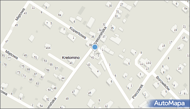 Kretomino, Kretomińska, 41/1, mapa Kretomino