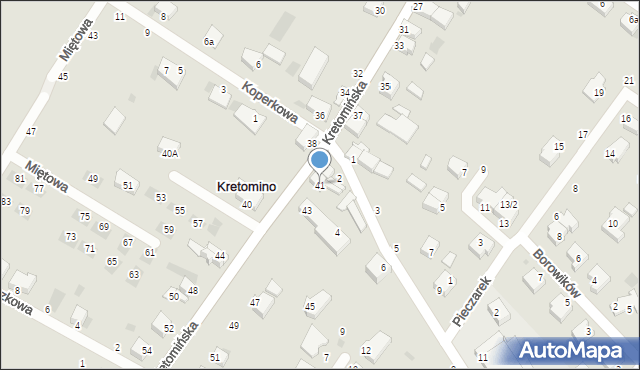 Kretomino, Kretomińska, 41, mapa Kretomino